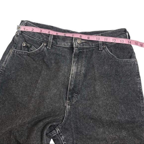 Vintage Lee Tapered High Rise Mom Jeans Black Wash Sz 12 Petite - Picture 8 of 14
